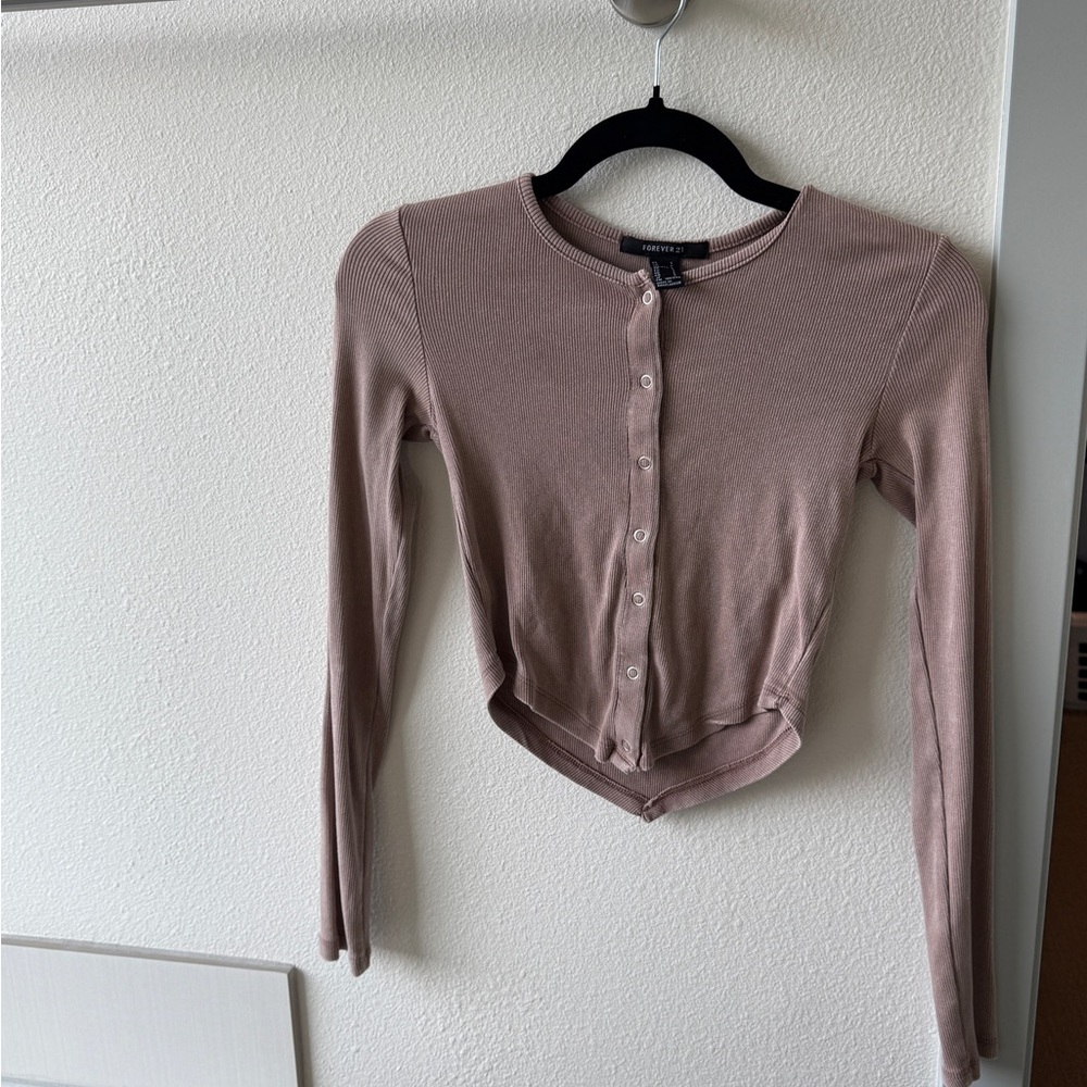 Forever 21 Dusty Pink Button-Down Shirt